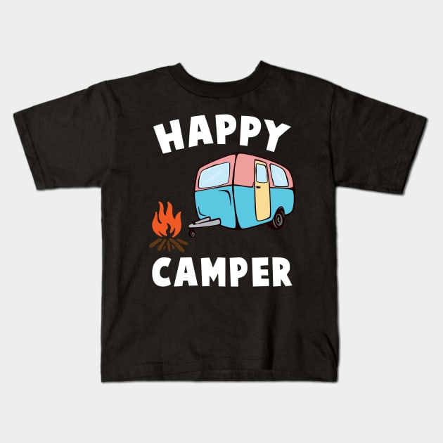 'Camper Trailer Fire ' Cool Camping Camper Trailer Kids T-Shirt by ourwackyhome